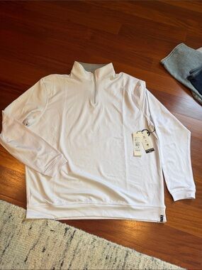Kenneth Cole Men's 1/4 zip golf pullover - White NWT